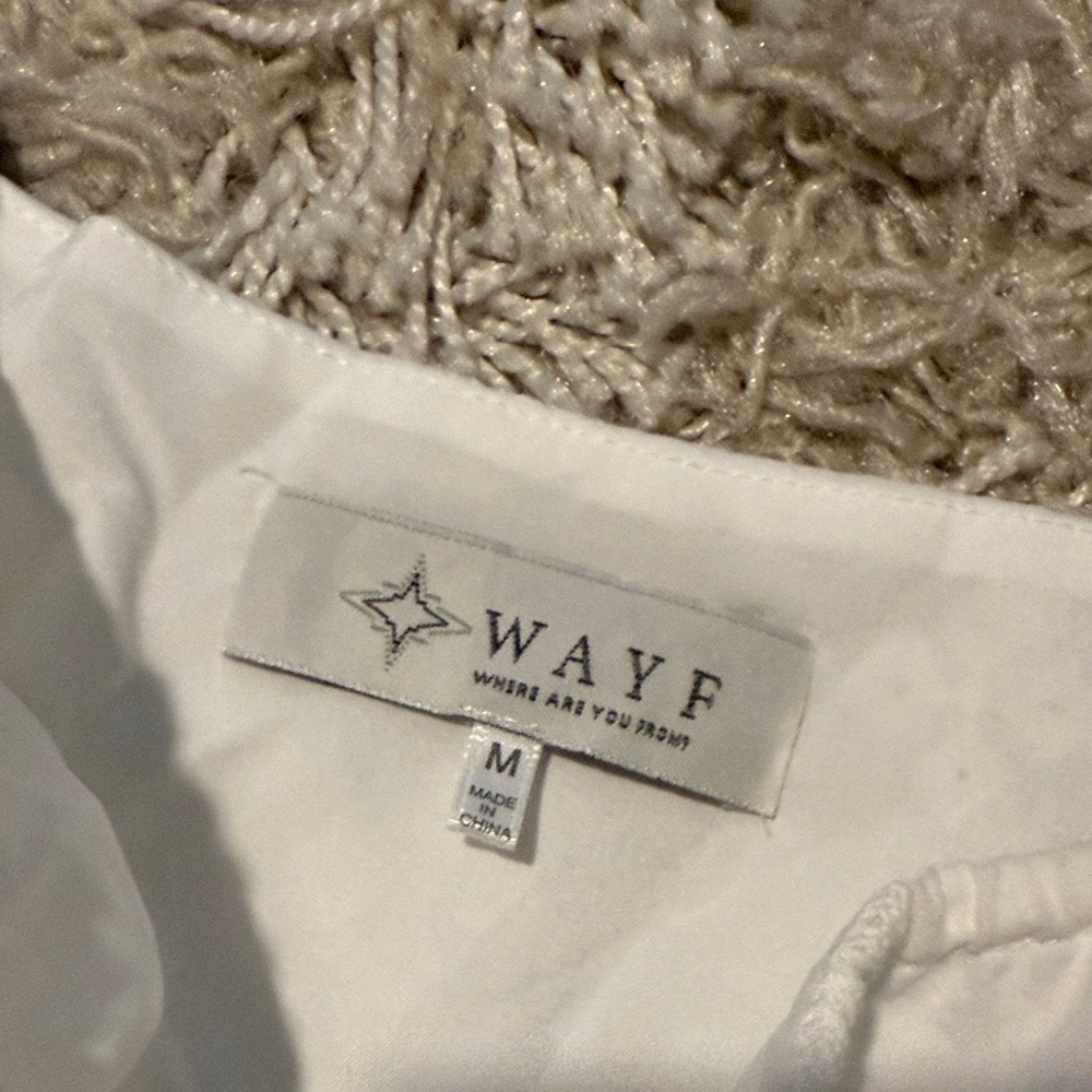 Wayf Ivory White Eyelet Embroidered Cap Sleeve Mini Dress M - Picture 4 of 6